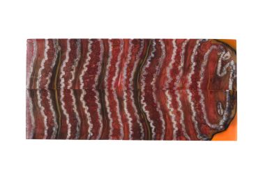 Manche de molaire de mammouth stabilisée ROUGE